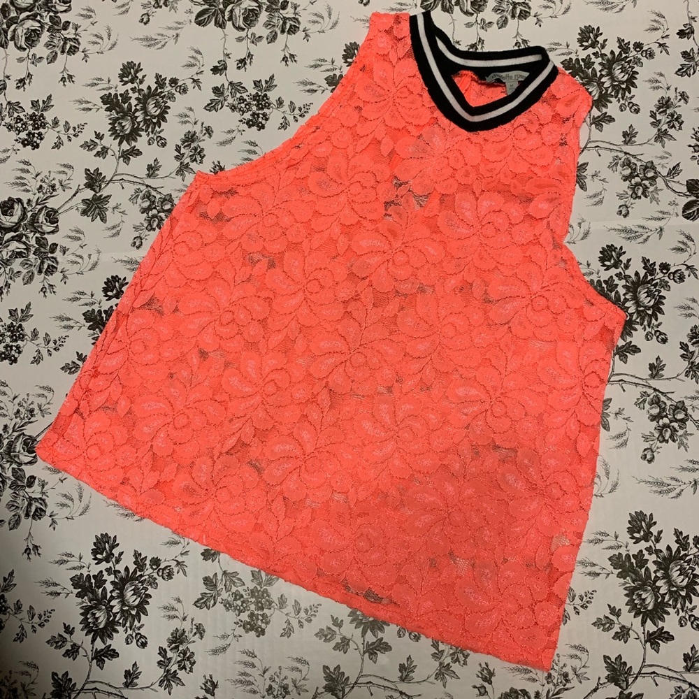 Coral Charlotte Russe Tanktop - Medium